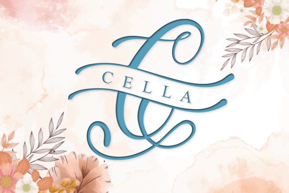 Cella Monogram: A Delicate Decorative Font for Digital Romance
