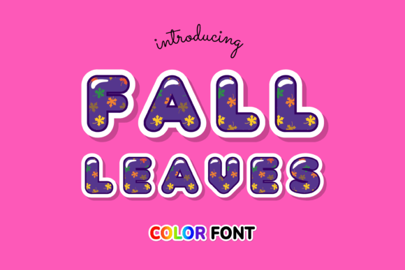 Fall Leaves Color Font for Web Designers