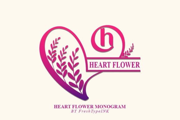 Heart Flower Monogram: A Font for Refined Web Design