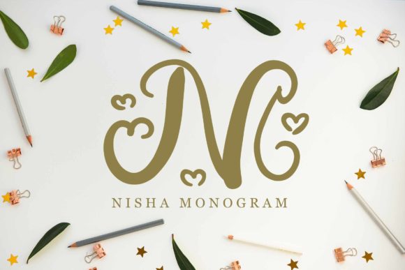 Nisha Monogram: A Romantic Decorative Font for Trusted Branding