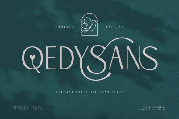 Qedysans: A Romantic Sans Serif Typeface for Digital Branding