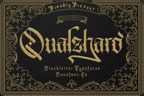 Qualzharo: A Blackletter Font for Editorial Elegance